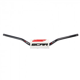 Guidon SCAR O² RC Ø28,6mm sans barre noir/mousse blanche