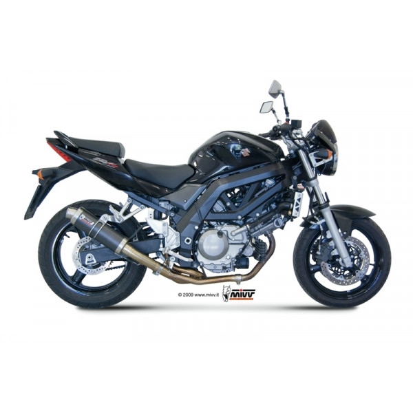 Silencieux + demi-ligne MIVV GP carbone Suzuki SV650 