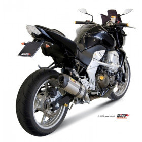 Silencieux MIVV Suono inox brossé noir/casquette carbone Kawasaki Z750