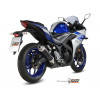 Silencieux MIVV GP inox noir/casquette inox Yamaha YZF R3