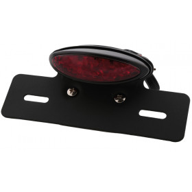 Feu arrière avec support de plaque V PARTS noir ovale universel