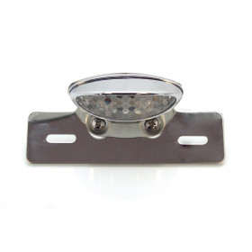 Feu arrière avec support de plaque V PARTS chrome ovale universel