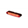 Feu arrière LED HIGHSIDER pro - Stripe - noir/rouge - 1 pièce
