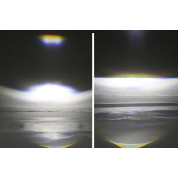 Feu avant LED HIGHSIDER pro Dual-Stream - 45 mm - homologué E - noir - à l'unité