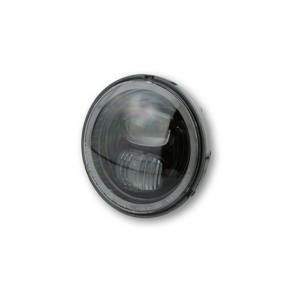 Insert de phare LED HIGHSIDER pro Type 7 - 5 3/4 pouces - avec feu de stationnement - rond - homologué E - noir