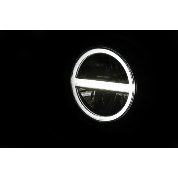 Feu avant LED HIGHSIDER pro Pecos Type 6 - 5 3/4 pouces - fixation inférieure - avec TFL - noir