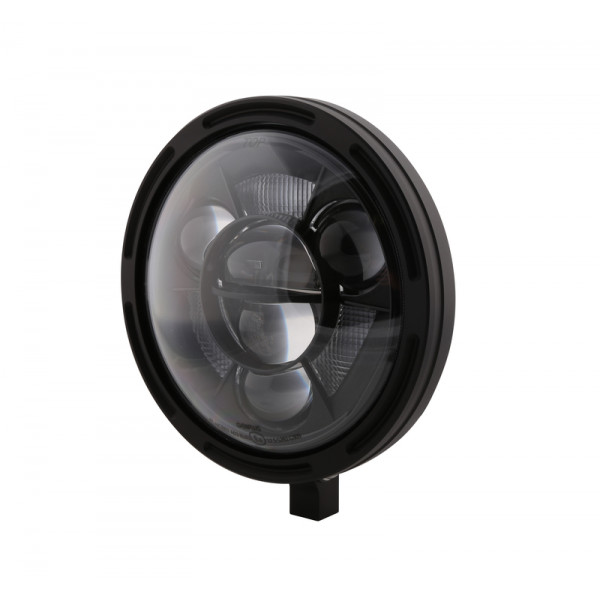 Feu avant LED HIGHSIDER pro Frame-R1 Type 11 - 7 pouces - fixation inférieure - noir