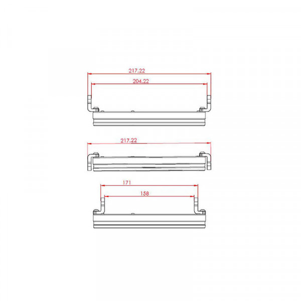 Bague de support de phare HIGHSIDER pro Frame-R1 - 7 pouces - CNC - fixation latérale - noir