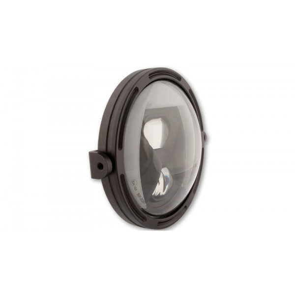 Feu avant LED HIGHSIDER pro Frame-R1 Type 8 - 7 pouces - réflecteur fumé - fixation latérale - noir