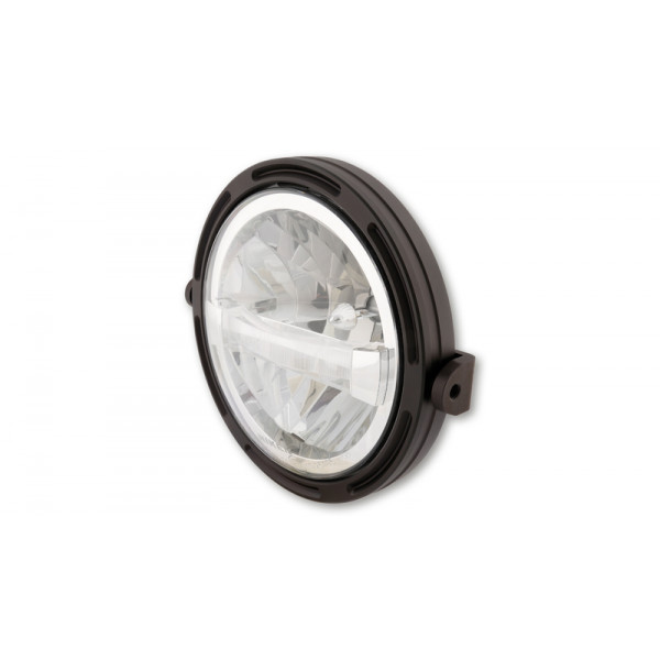 Feu avant LED HIGHSIDER pro Frame-R1 Type 4 - 7 pouces - fixation latérale - noir