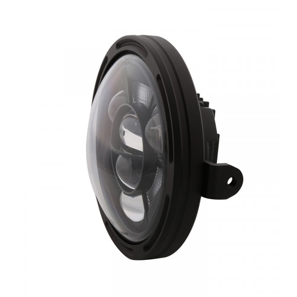 Feu avant LED HIGHSIDER pro Frame-R1 Type 11 - 7 pouces - fixation latérale - noir