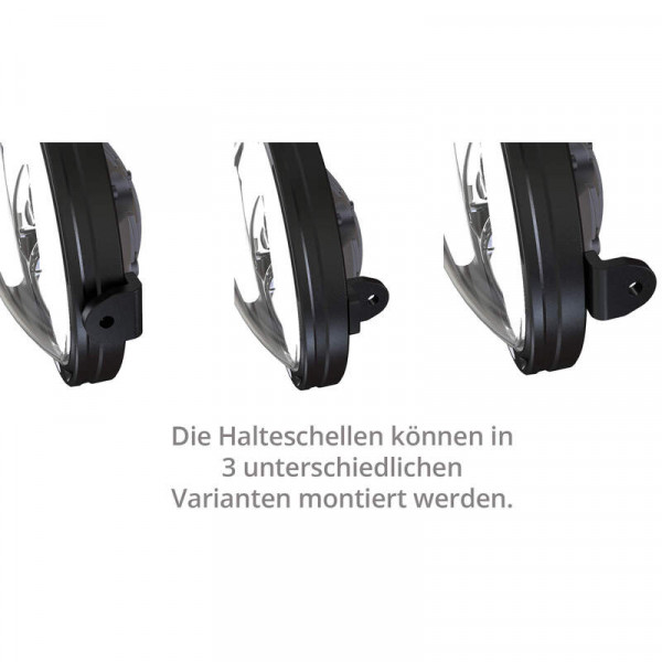 Feu avant LED HIGHSIDER pro Frame-R1 Type 11 - 7 pouces - fixation latérale - noir