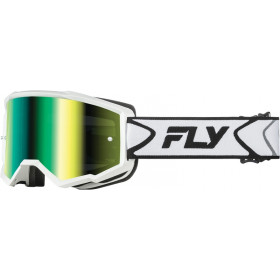 Masque FLY RACING Zone blanc/noir - écran vert