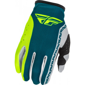 Gants FLY RACING Lite - gris/Lime/Teal