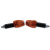 HIGHSIDER Smart IMOLA 1 Bulb Mini Indicator Body  Black / Lens Orange (Pair), Front & Rear
