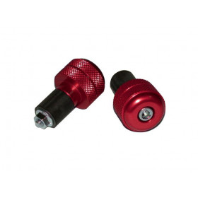 EMBOUT DE GUIDON STREET BIKE ACIER ROUGE 18MM