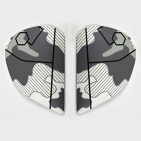 Plaques pivot ARAI Super AdSis J (LRS) Command White pour casque Rebel 