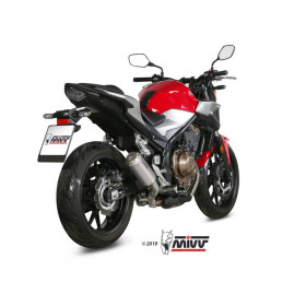 SILENCIEUX MIVV MK3, INOX NON HOMOLOGUE HONDA CB 500 F