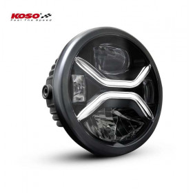 KOSO LED XENITH Headlight, Black, Side Mount