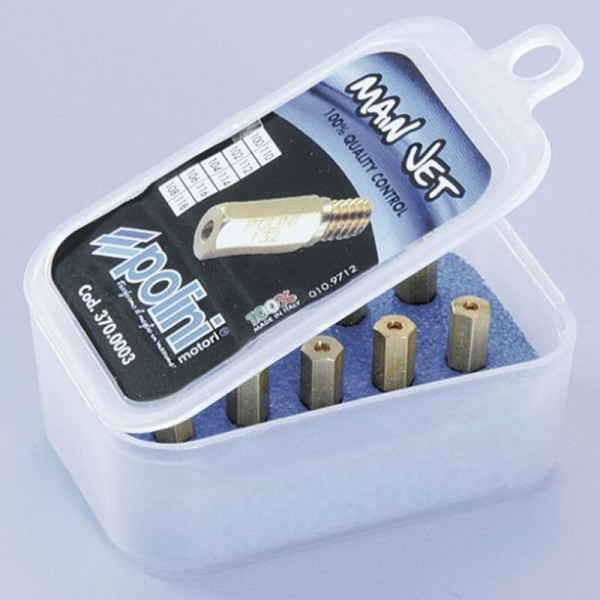 Polini main jet pack. 10 jets for Keihin/PWK carburetor, 100/118 (370.0003)