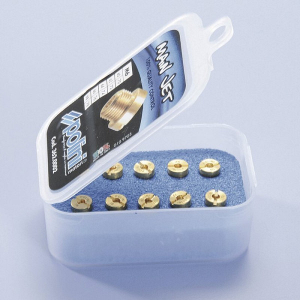 Polini jet pack. 10 jets (Dell'Orto type) of 5 mm, size 110 to 128 (360.0007)