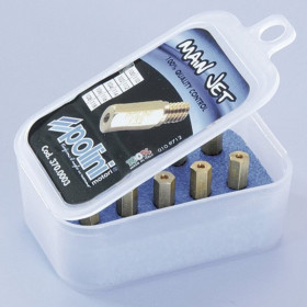 Polini main jet pack. 10 jets for Keihin/PWK carburetor, 140/158 (370.0005)