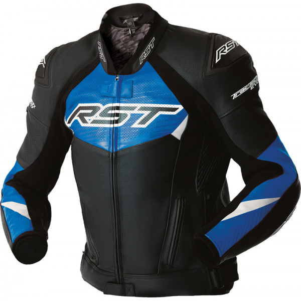 Veste RST Tractech Evo D3O cuir - noir/bleu