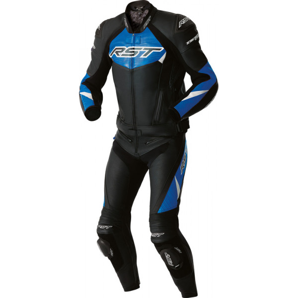 Veste RST Tractech Evo D3O cuir - noir/bleu