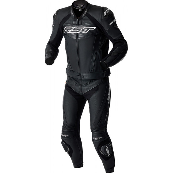 Veste RST Tractech Evo D3O cuir - noir/blanc