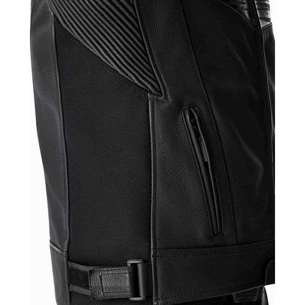 Veste RST Tractech Evo D3O cuir - noir/blanc