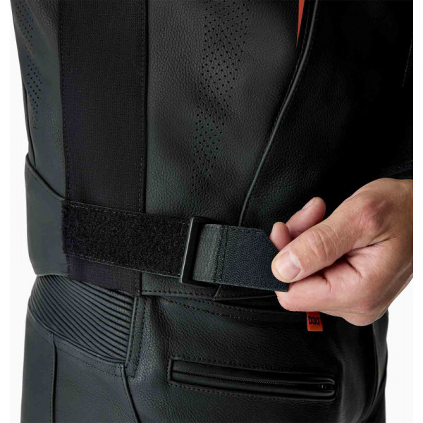 Veste RST S1 D3O cuir - noir/rouge
