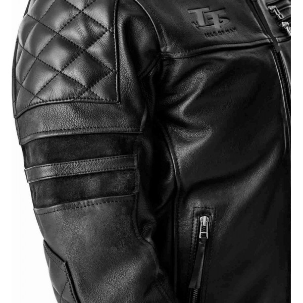 Veste RST Hillberry D3O cuir - noir
