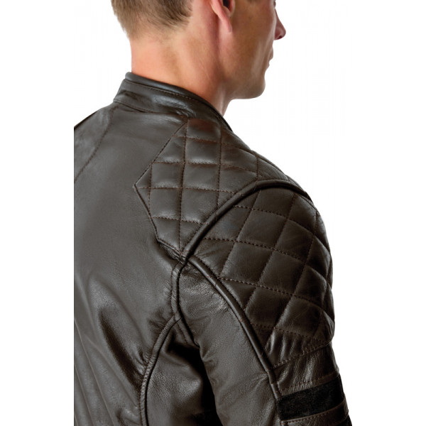 Veste RST Hillberry D3O cuir - Brun