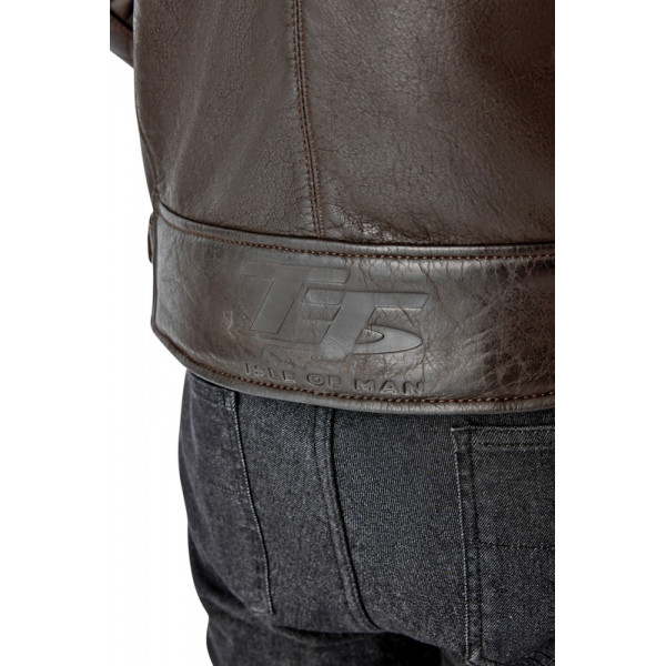 Veste RST Hillberry D3O cuir - Brun