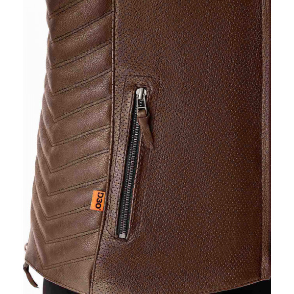 Veste femme RST Roadster Air D3O cuir - brun