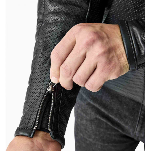 Veste RST Roadster Air D3O cuir - noir