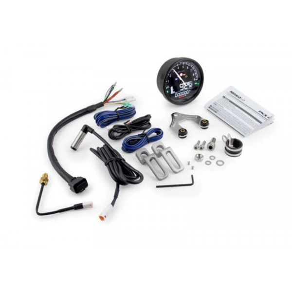 Compteur de vitesse/Tachymètre KOSO D80 TNT-05 anneau noir