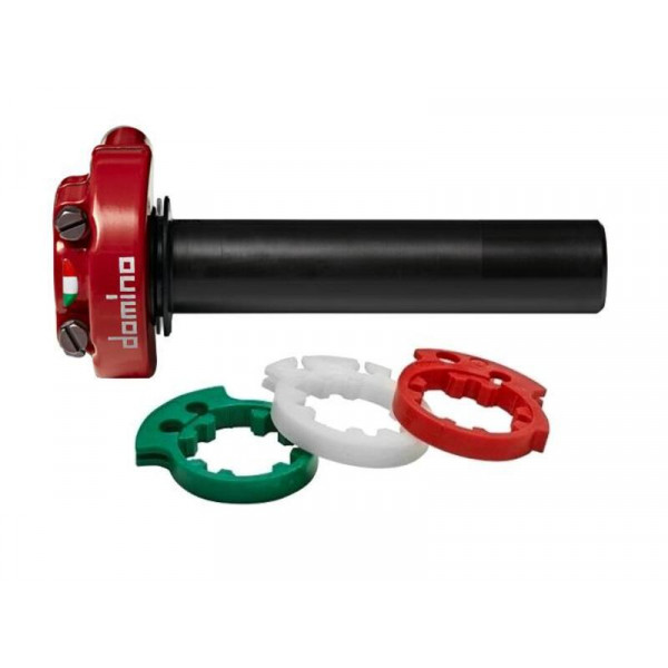 Poignée de gaz courte DOMINO série Racing XM2 - rouge