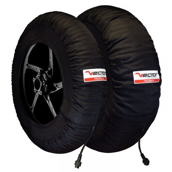 Couvertures Chauffantes + adaptateur France/Suisse VECTOR Pro-Track programmables jusqu’à 99 ºC - 120/200-17 – SBK – MOTO2