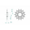 Kit chaîne AFAM 520 XSR - 16/48-116 - Couronne alu standard