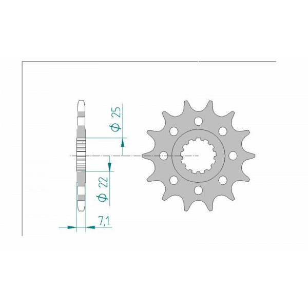 Kit chaîne AFAM 520 XSR - 15/43-112 - Couronne alu standard