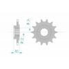 Kit chaîne AFAM 520 XSR - 15/43-112 - Couronne alu standard