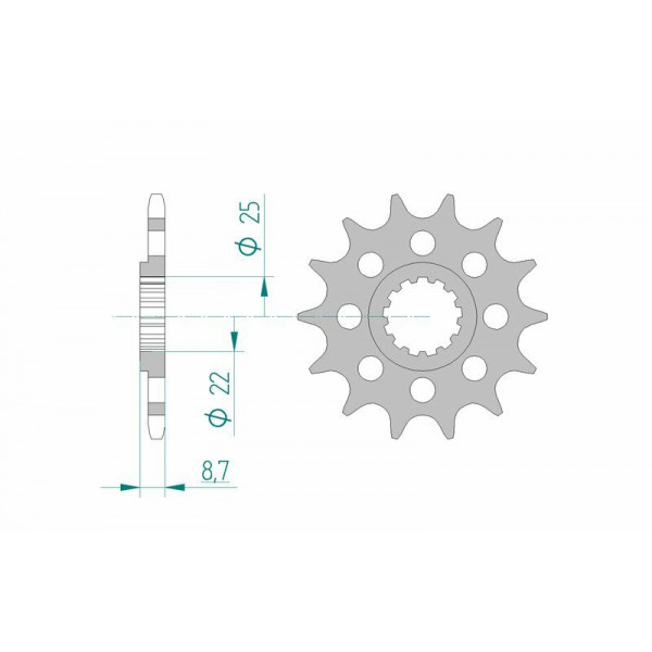 Kit chaîne AFAM 520 XHR2 - 15/43-112 - Couronne alu standard