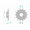 Kit chaîne AFAM 525 XHR3 - 15/38-102 - Couronne alu standard