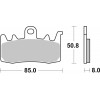 Plaquettes de frein avant Brembo 07BB38 SA métal fritté