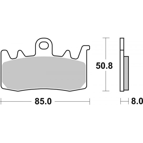 Plaquettes de frein avant Brembo 07BB38 SA métal fritté
