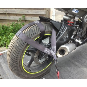 Sangle De Transport Moto ACEBIKES TyreFix Pro - Fixation Roue Avant/Arrière - Antidérapante Pour Fourgon/Remorque