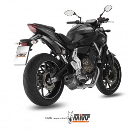 Ligne complète MIVV Speed Edge inox silencieux acier noir/casquette carbone Yamaha MT-07
