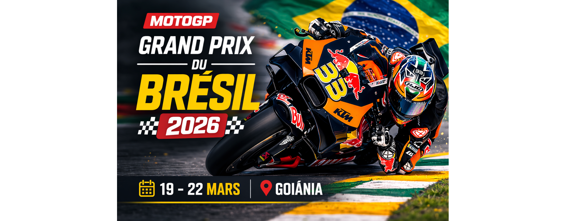 Horaires MotoGP Brésil 2026 : programme complet du GP de Goiânia (19-22 mars)